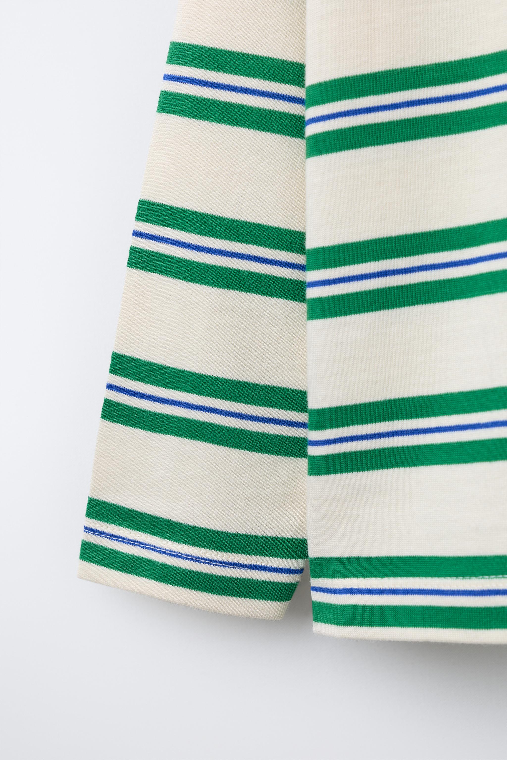 EMBROIDERED STRIPED T-SHIRT